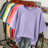 Rhoswen – Übergroßes Baumwoll-T-Shirt – Lila