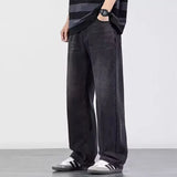 Retro-Baggy-Jeans für Herren | Lässig – Schwarz