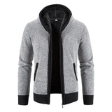 Julian | Vintage Cardigan mit Reißverschluss – Hellgrau3