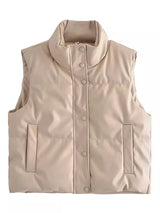 Elegante Weste für Damen | Kurz – Beige