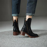Grazia – lederstiefeletten – Schwarz
