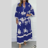 Namira | Bedrucktes Kleid für Damen – Blau
