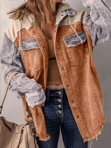 Bianka - Stylische 3-farbige Jacke – Orange