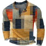 Farbenfrohes Herren-Langarmshirt – Braun
