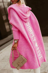 Bequeme Damen Strickjacke – Rosa