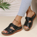 Amelia - Offene Freizeit Sandalen – Schwarz