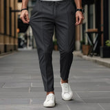 Valerius™-Hose in Schneiderkunst mit Komfort-Schnitt / Minimalismus auf hohem Niveau! – Schwarz