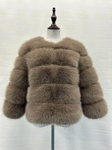 Stilvolle Kunstpelz-Jacke – Camelkleur