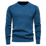 EDOARDO™ Eleganter Baumwollpullover Mit Maximalem Komfort Und Slim-Fit Design – Blau
