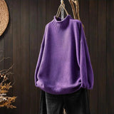 Tamara™ | Eleganter, lockerer Rollkragenpullover – Lila