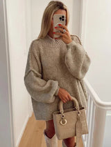 Desiree – kuscheliger strickpullover für den winter – Khaki