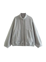Saira | Oversized Bomberjacke Mit Taschen – Grau