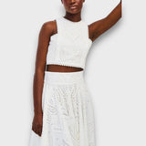 Lorina – Zweiteiler mit Cut-Out-Romantik – Weiß
