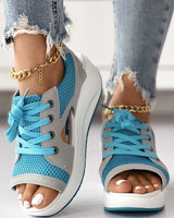 Layla - Schnürschuhe – Hellblau
