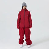 Unisex Stilvoll Skianzug | Zweiteiliges Set – Rot