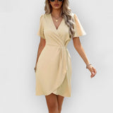 Ciara | Damenkleid mit elegantem Schnitt – Aprikose