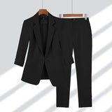 Elena | Luxuriöses Blazer-Set – Schwarz