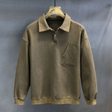 Elegantes langarm-herrenpolo - bequem und stilvoll – Grün