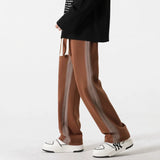 Henry - Hose mit seitlichen Streifen – Braun