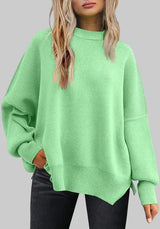 Nita™ - Übergroßer Poncho-Pullover – Grün