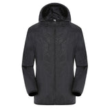 Unisex Wasserdichter Trenchcoat | Mit Kapuze – Schwarz