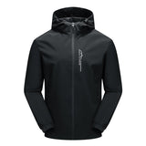 Luis – bequeme wasserdichte Jacke für den Herbst – Schwarz
