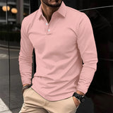 Ralph | Lässiges Langarm-Polo – Rosa