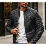 Lorcan - Bikerjacke mit Reißverschluss – Schwarz