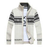 Jacob | Zip-Up Vintage Cardigan – Weiß