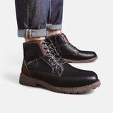 Ken™ | Elegante Herrenstiefel aus Kunstleder im klassischen Stil – Schwarz