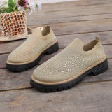 Urbaner Glanz™ Slip-On Sneaker mit Profilplateau – Beige
