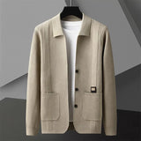 Nolan™ Strickjacke aus Strukturiertem Strick mit Hochwertiger Verarbeitung / Lässige Eleganz für Kühlere Tage! – Khaki