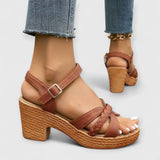 Lumina | Komfortable Mode-Sandalen – Braun