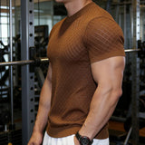 Kryon™-T-Shirt mit Schweißhemmender Dry-Technologie und Muscle-Fit-Schnitt – Kaffeebraun