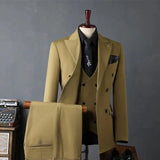 Vossler™ 3-Teiliges Anzugset In Premium-Alfaiataria – Khaki