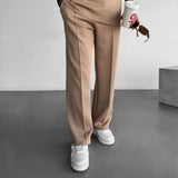 Zurich™ Hose im Maßgeschneiderten Stil mit Lockerer Passform – Khaki