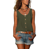 Nyla - Damen-Tanktop im trendigen Design – Dunkelgrün