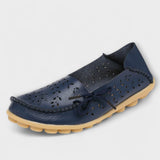 Soera – Slip-On Flats aus Echtleder – Dunkelblau