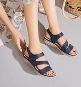 Isabella | Orthopädisch Gepolstert Sandalen – Marineblau