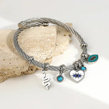 Nayvia – Armband mit Schutzsymbol Gegen den Bösen Blick – Silber