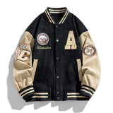 Kiora | College Baseballjacke Mit Stickerei – Schwarz