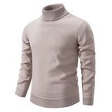 Rollkragenpullover aus baumwolle für herren - weich und hochwertig – Beige