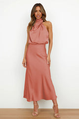 Rosemary | Neckholder Abendkleid – Koralle Rosa