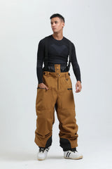Unisex-Skihose mit Trägersystem | funktionale Winterausführung – Braun