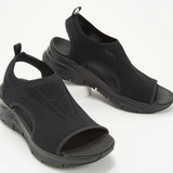 Mila - Keilsohlen-Sandalen – Schwarz
