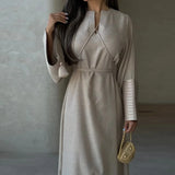 Alissa | Stilvolles Maxi-Kleid – Grau