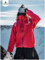 Unisex Jacke | geschlossene Ausführung mit Kapuze und Frontverschluss – Rot