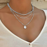 Gold und Silber Plated Halskette – Silber