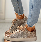 Mara - Luxuriöse Glitzerschuhe – Gold