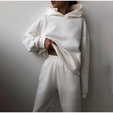 Lori - Übergroßes Jogging-Set – Weiß